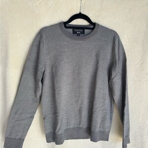 Banana Republic Merino Wool Gray Mens Italian Baruffa Yarn Sweater size L Large